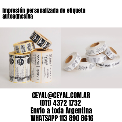 Impresión personalizada de etiqueta autoadhesiva