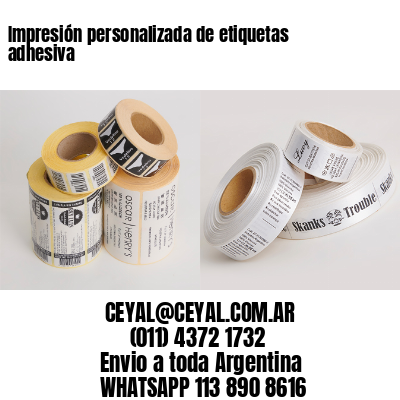 Impresión personalizada de etiquetas adhesiva