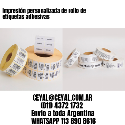 Impresión personalizada de rollo de etiquetas adhesivas