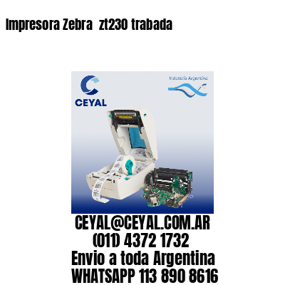 Impresora Zebra  zt230 trabada
