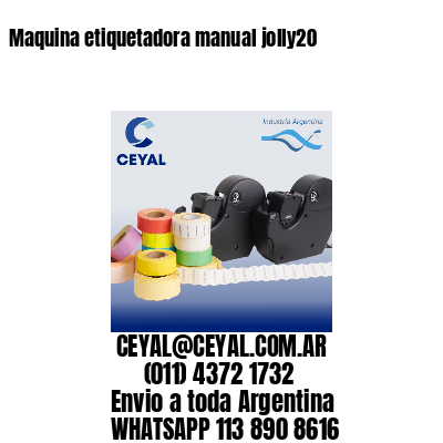 Maquina etiquetadora manual jolly20