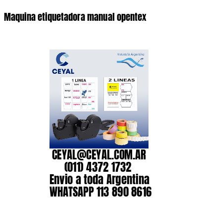 Maquina etiquetadora manual opentex