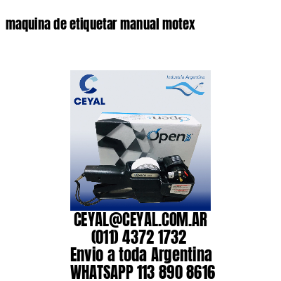maquina de etiquetar manual motex
