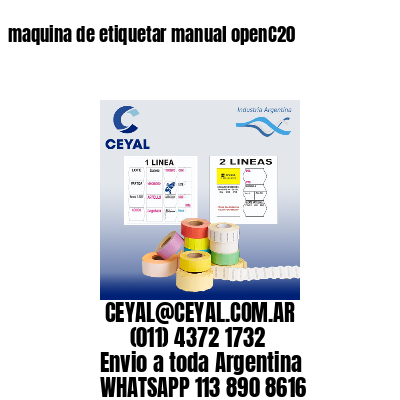 maquina de etiquetar manual openC20