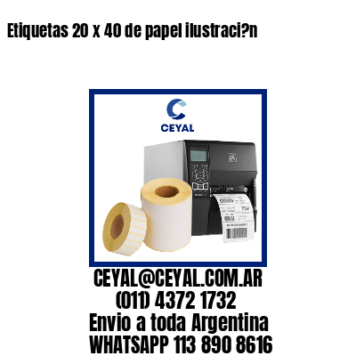 Etiquetas 20 x 40 de papel ilustraci?n