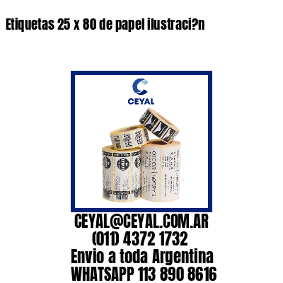 Etiquetas 25 x 80 de papel ilustraci?n