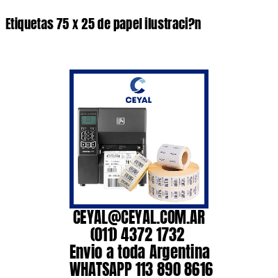 Etiquetas 75 x 25 de papel ilustraci?n