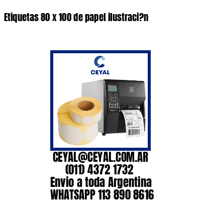 Etiquetas 80 x 100 de papel ilustraci?n