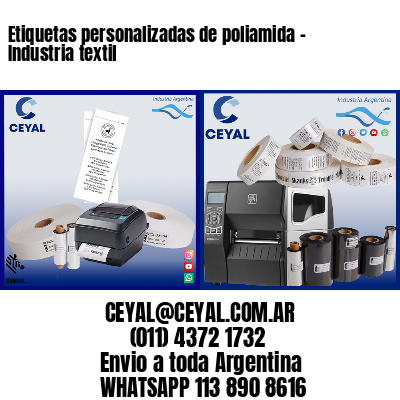 Etiquetas personalizadas de poliamida – Industria textil