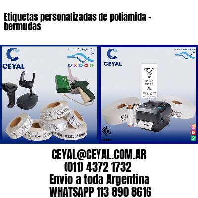 Etiquetas personalizadas de poliamida – bermudas