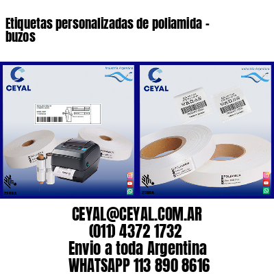 Etiquetas personalizadas de poliamida – buzos