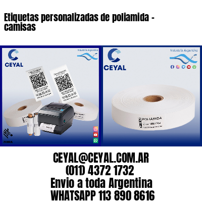 Etiquetas personalizadas de poliamida – camisas