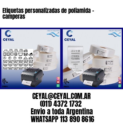 Etiquetas personalizadas de poliamida – camperas