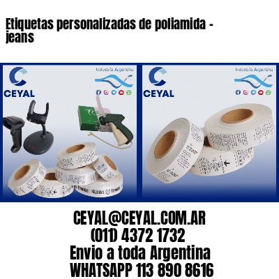 Etiquetas personalizadas de poliamida – jeans