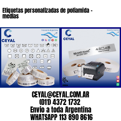 Etiquetas personalizadas de poliamida – medias