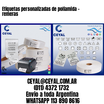 Etiquetas personalizadas de poliamida – remeras