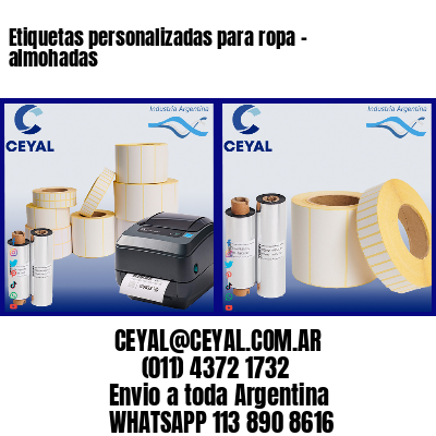 Etiquetas personalizadas para ropa – almohadas