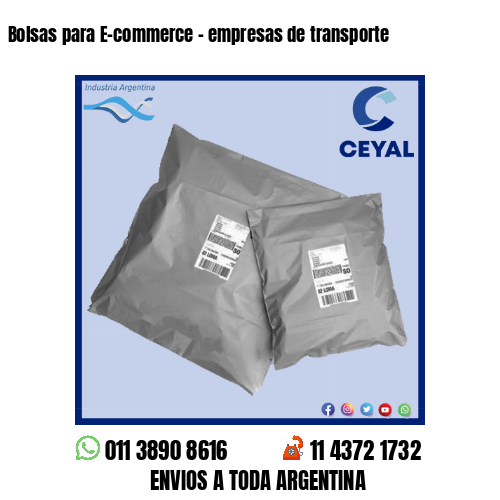 Bolsas para E-commerce – empresas de transporte