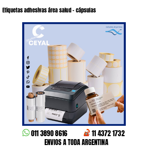 Etiquetas adhesivas área salud – cápsulas