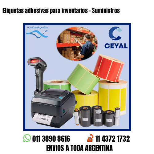 Etiquetas adhesivas para inventarios – Suministros