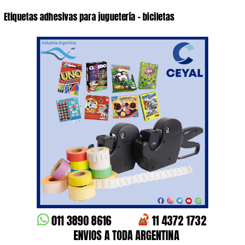 Etiquetas adhesivas para juguetería – biciletas
