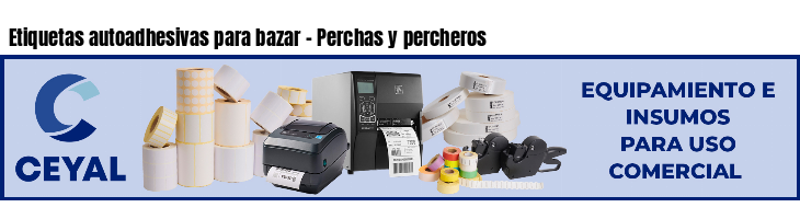 Etiquetas autoadhesivas para bazar - Perchas y percheros