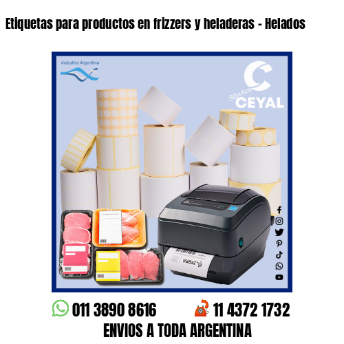 Etiquetas para productos en frizzers y heladeras – Helados
