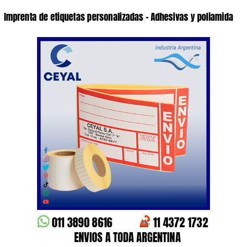 Imprenta de etiquetas personalizadas – Adhesivas y poliamida