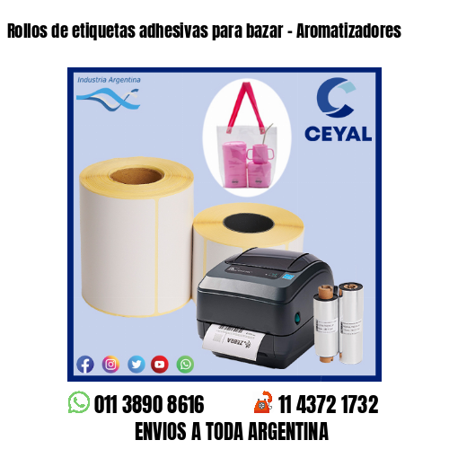 Rollos de etiquetas adhesivas para bazar – Aromatizadores