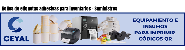 Rollos de etiquetas adhesivas para inventarios - Suministros