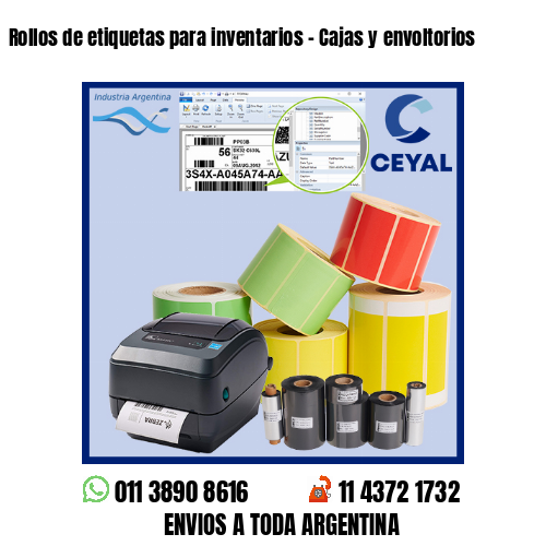 Rollos de etiquetas para inventarios – Cajas y envoltorios
