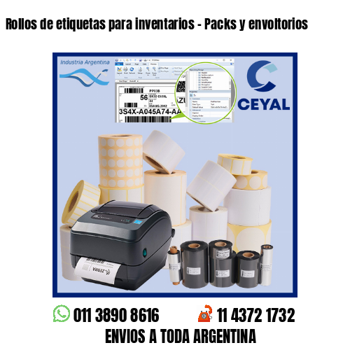 Rollos de etiquetas para inventarios – Packs y envoltorios