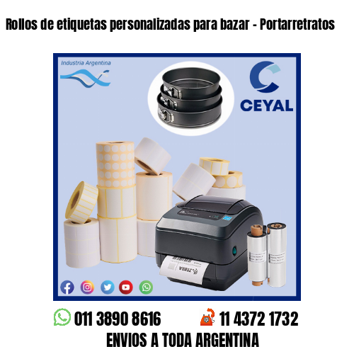 Rollos de etiquetas personalizadas para bazar – Portarretratos