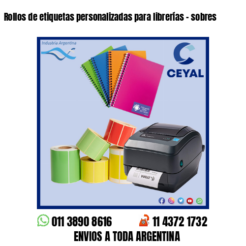 Rollos de etiquetas personalizadas para librerías – sobres