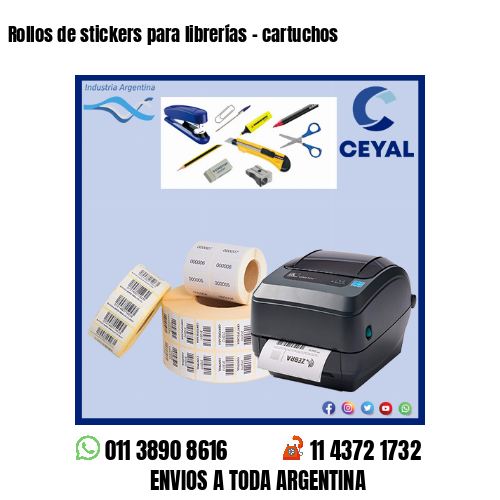 Rollos de stickers para librerías – cartuchos