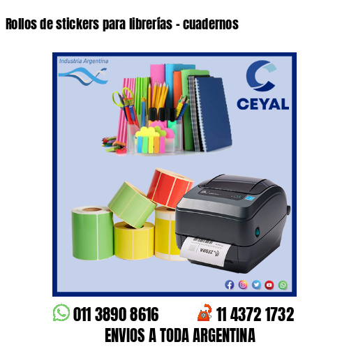 Rollos de stickers para librerías – cuadernos