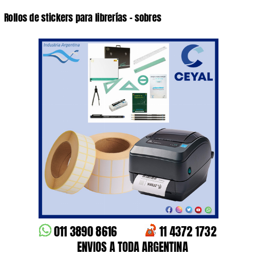 Rollos de stickers para librerías – sobres