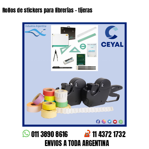 Rollos de stickers para librerías – tijeras