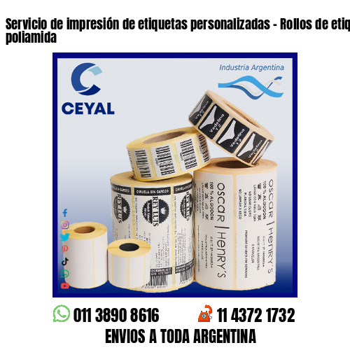 Servicio de impresión de etiquetas personalizadas – Rollos de etiqueta de poliamida