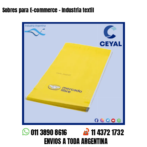 Sobres para E-commerce – Industria textil