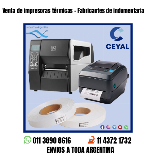 Venta de impresoras térmicas – Fabricantes de indumentaria