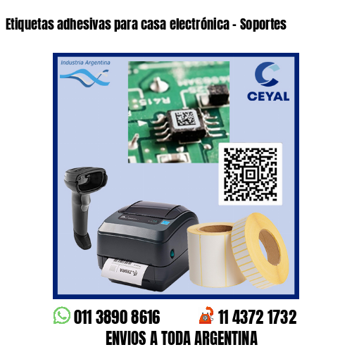 Etiquetas adhesivas para casa electrónica – Soportes