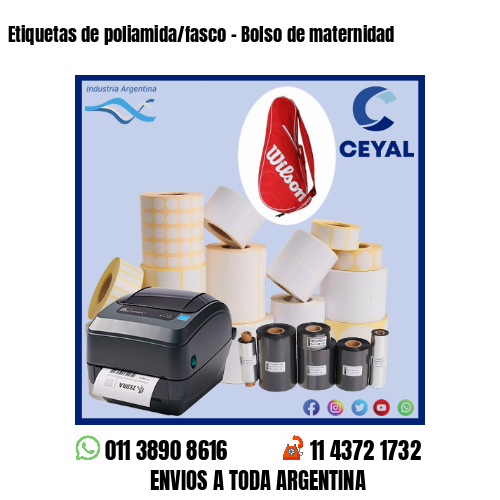 Etiquetas de poliamida/fasco – Bolso de maternidad