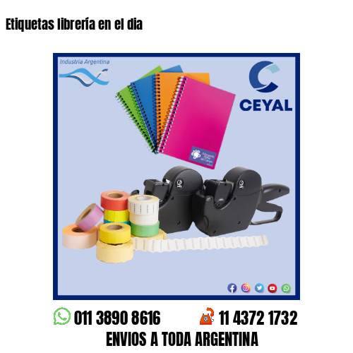 Etiquetas librería en el dia