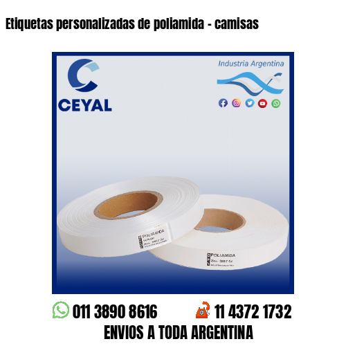 Etiquetas personalizadas de poliamida – camisas