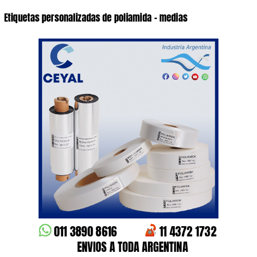 Etiquetas personalizadas de poliamida – medias