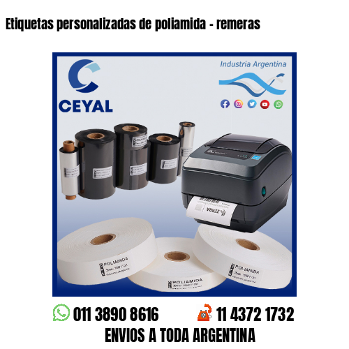 Etiquetas personalizadas de poliamida – remeras