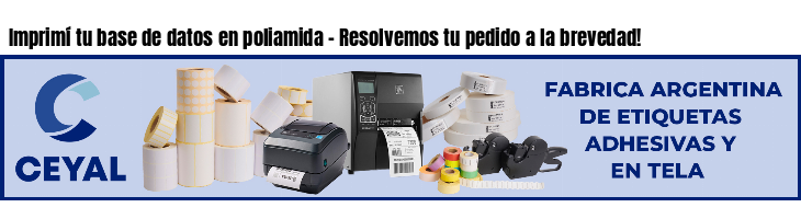 Imprimí tu base de datos en poliamida - Resolvemos tu pedido a la brevedad!