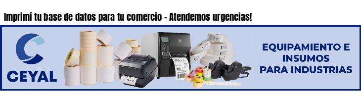 Imprimí tu base de datos para tu comercio - Atendemos urgencias!