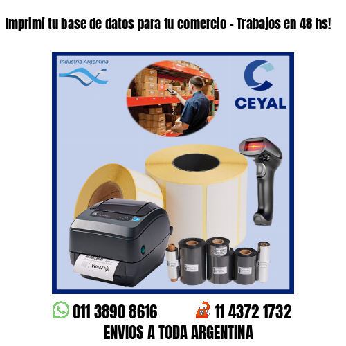 Imprimí tu base de datos para tu comercio – Trabajos en 48 hs!